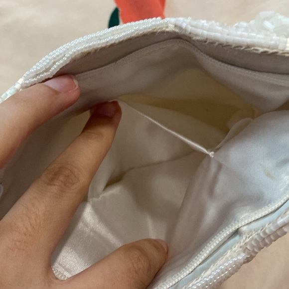 Vintage du-val hand beaded bridal style purse - Picture 6 of 7